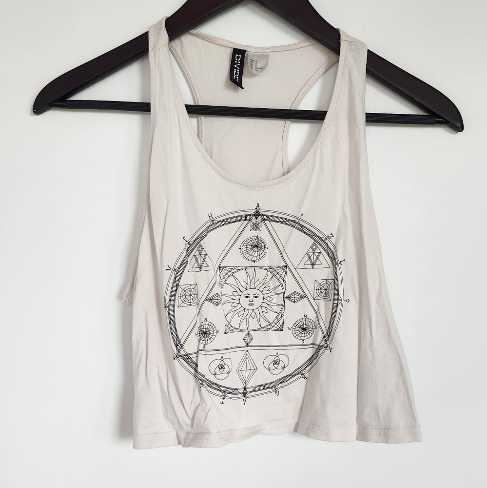 H&M Astrology Cropped Tank Top